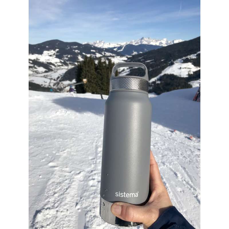 Thermos Flask System - Stainless Steel - 650ml - Grey