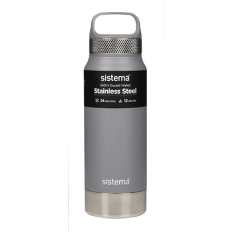 Thermos Flask System - Stainless Steel - 650ml - Grey