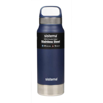 Sistema Thermoflasche - Edelstahl - 650 ml - Marineblau