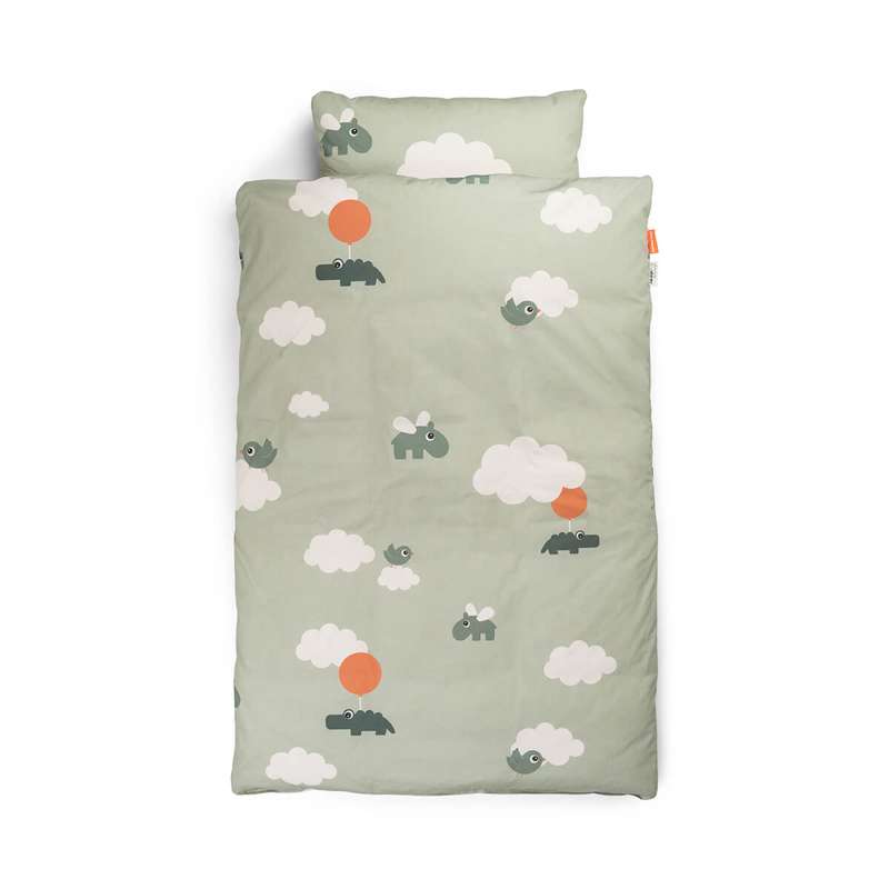 <tc>Done by Deer</tc> Bedding - Junior - Happy Clouds - GOTS Certified (Green)