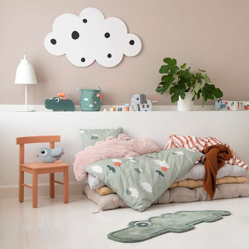 <tc>Done by Deer</tc> Bedding - Junior - Happy Clouds - GOTS Certified (Green)