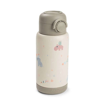 Done by Deer Thermos bottle w. straw - Celebration - 340ml - Sand 