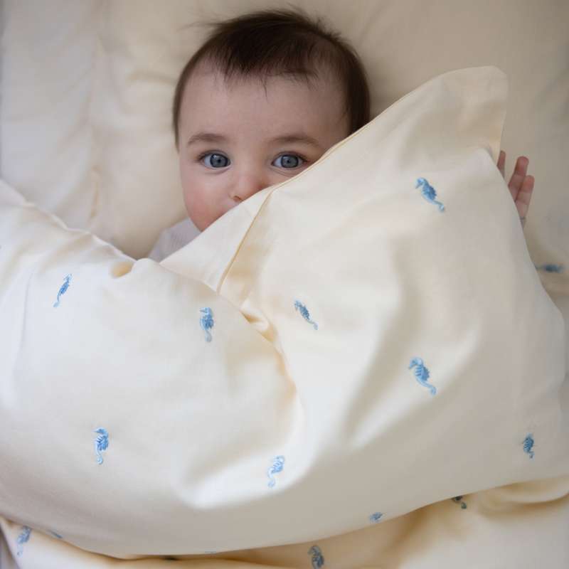 Cam Cam Copenhagen Pościel - Niemowlę - Haft - GOTS - Morski Ogród 