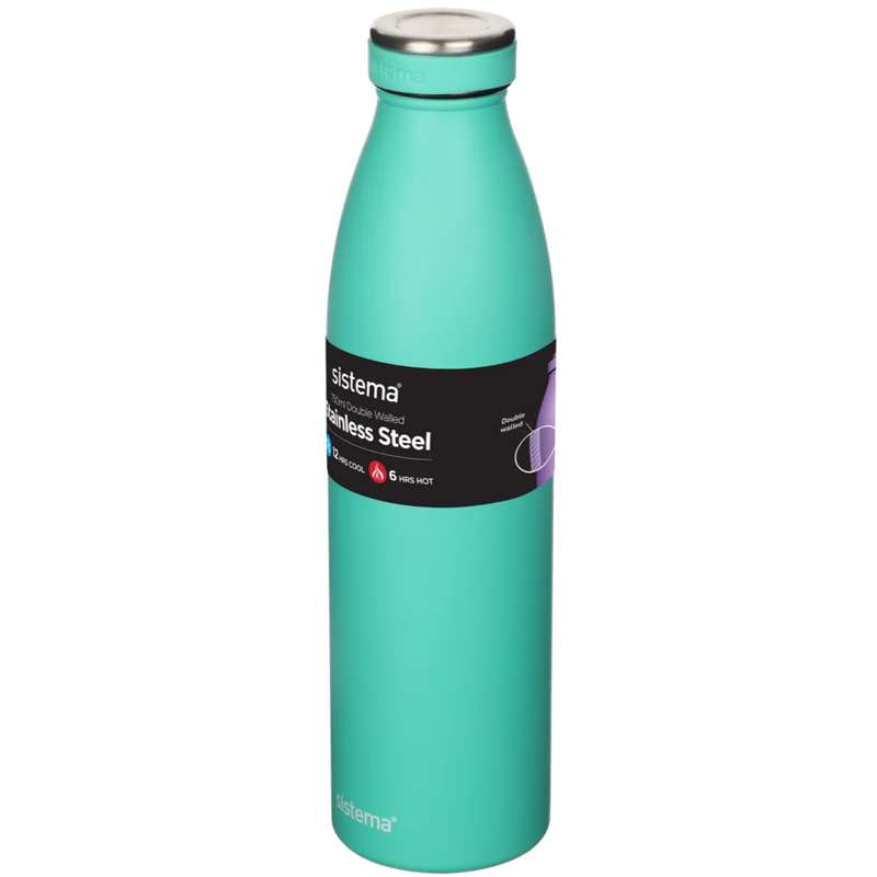 Thermos Flask System - Stainless Steel - 750ml - Minty Teal