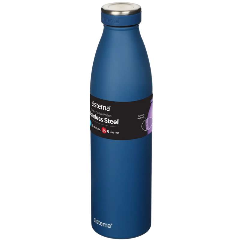 Thermos Flask System - Stainless Steel - 750ml - Ocean Blue