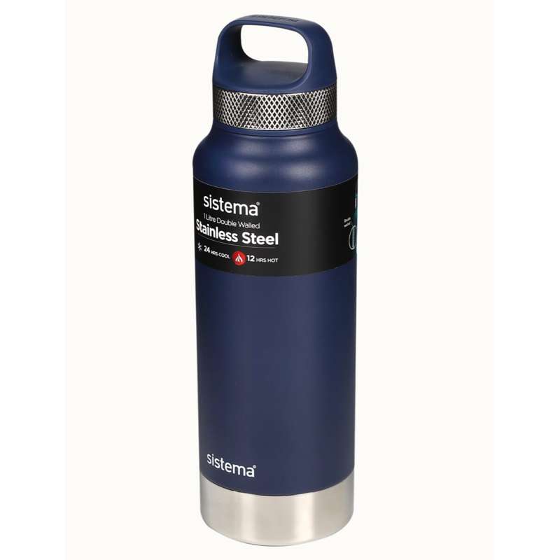 Sistema Thermoflasche - Edelstahl - 1L - Marineblau