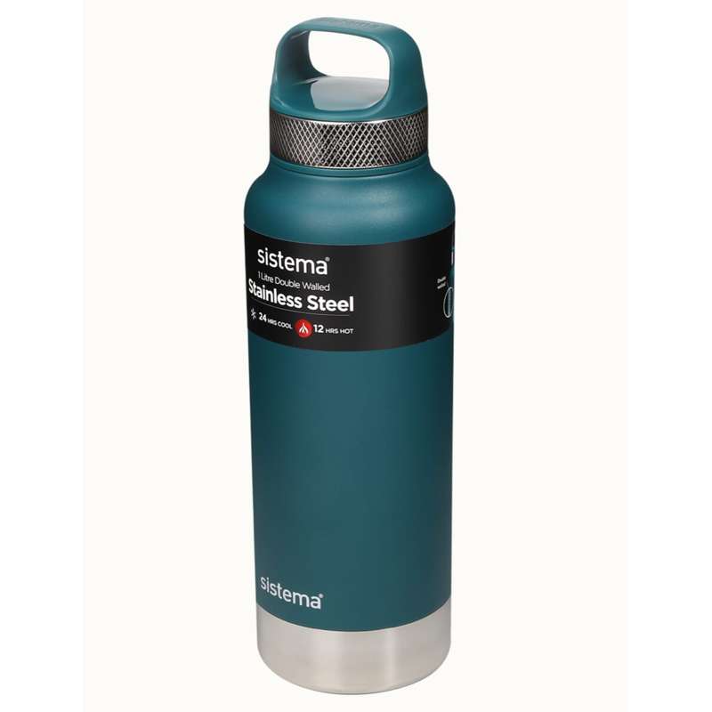 Système de bouteille thermique - Acier inoxydable - 1L - Deep Teal