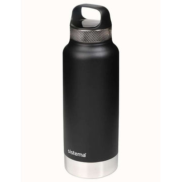 Sistema Thermoflasche - Edelstahl - 1L - Schwarz