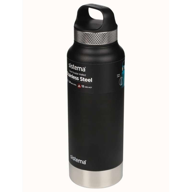 Thermos Flask System - Stainless Steel - 1L - Black