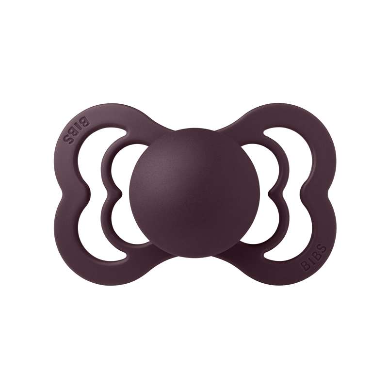 BIBS Chupete Symmetric Supreme - t. 2 - Silicona - Ciruela 