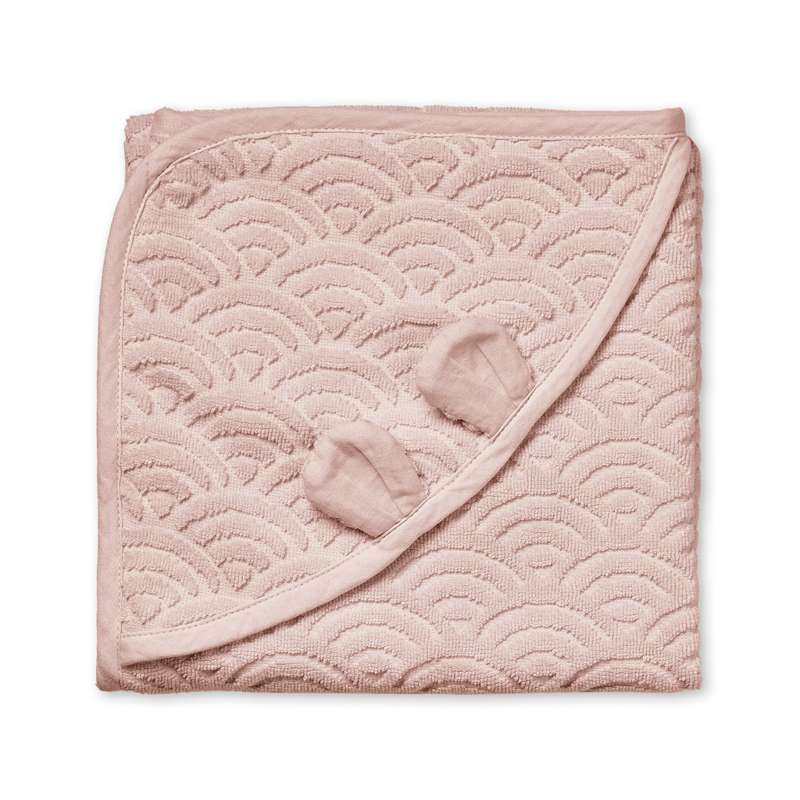 <tc>Cam Cam copenhagen</tc> Towel with Hood and Ears - Baby - GOTS - Dusty Rose