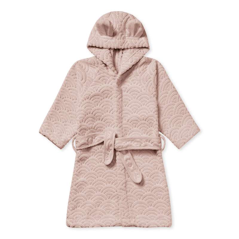 Cam Cam Copenhagen Kylpyviitta, jossa on huppu ja korvat - 3-4 vuotta - GOTS - Haalean vaaleanpunainen 