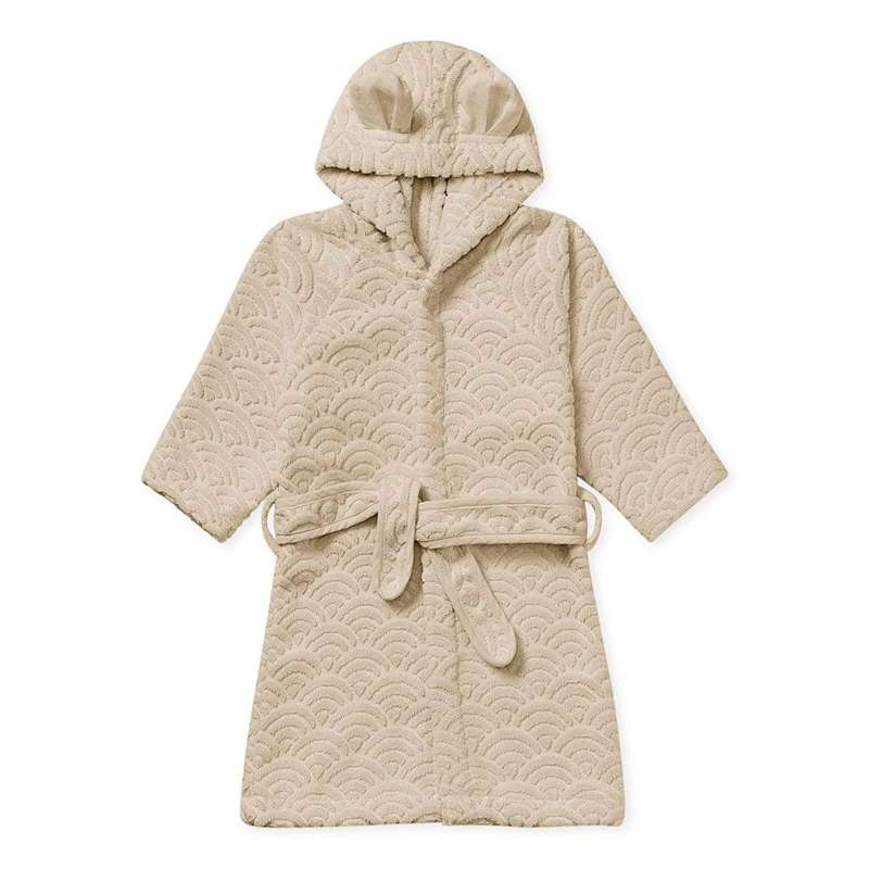 <tc>Cam Cam copenhagen</tc> Bathrobe with Hood - 3-4 years - GOTS - Almond