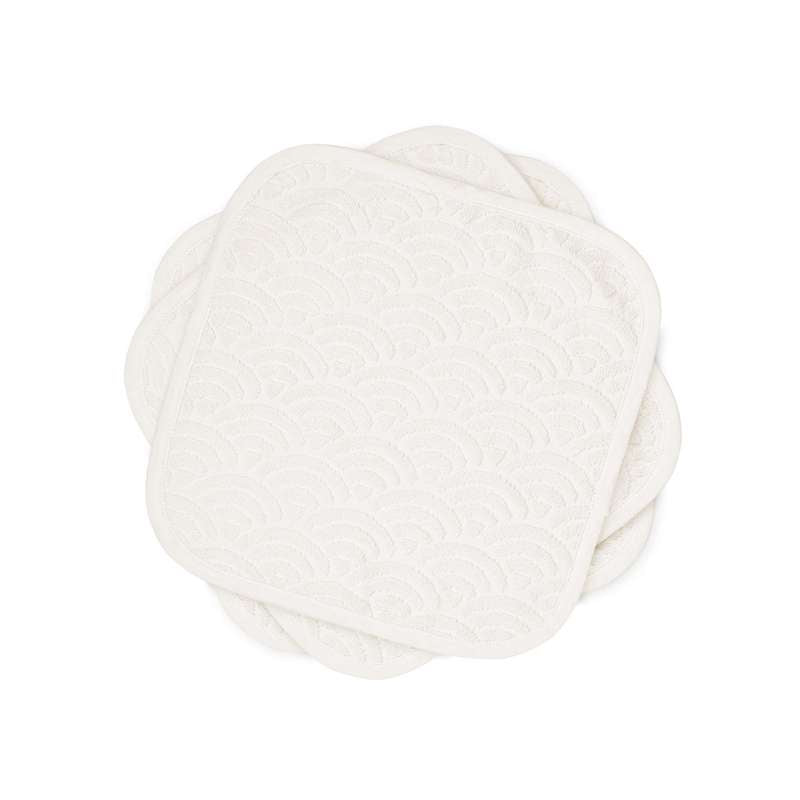 Cam Cam Copenhagen Lingettes de lavage - Lot de 3 - GOTS - Blanc cassé