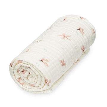 Cam Cam Copenhagen Couverture en mousseline pour bébé - GOTS - Fleur de vent Crème