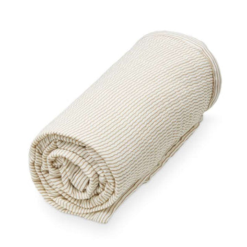 Cam Cam Copenhagen Couverture en mousseline pour bébé - GOTS - Rayures classiques chameau