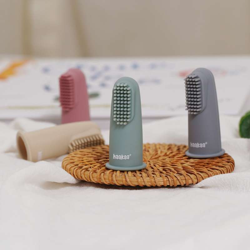 Haakaa Fingertoothbrush - Grau