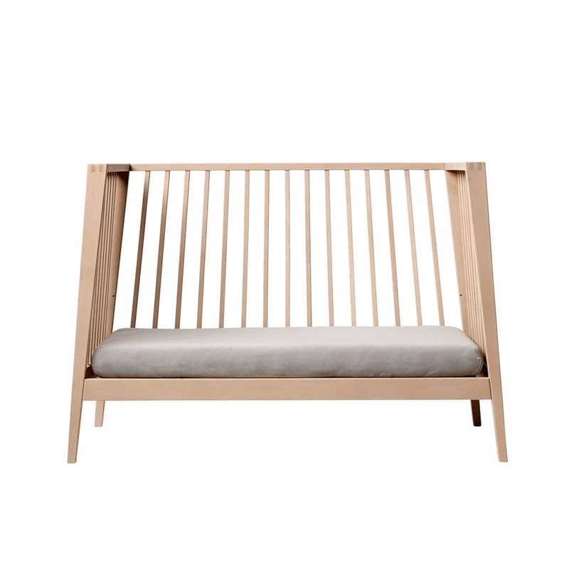 Leander Linea Lit de bébé 60x120 cm avec matelas - Hêtre