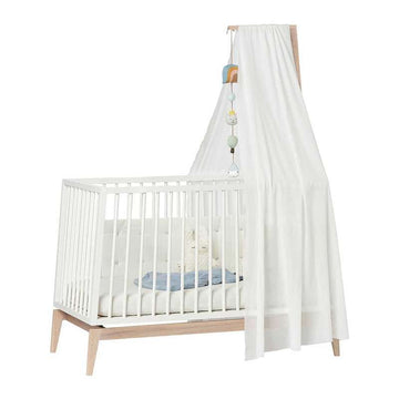 Leander Himmel für Linea und Luna Babybett - Weiß