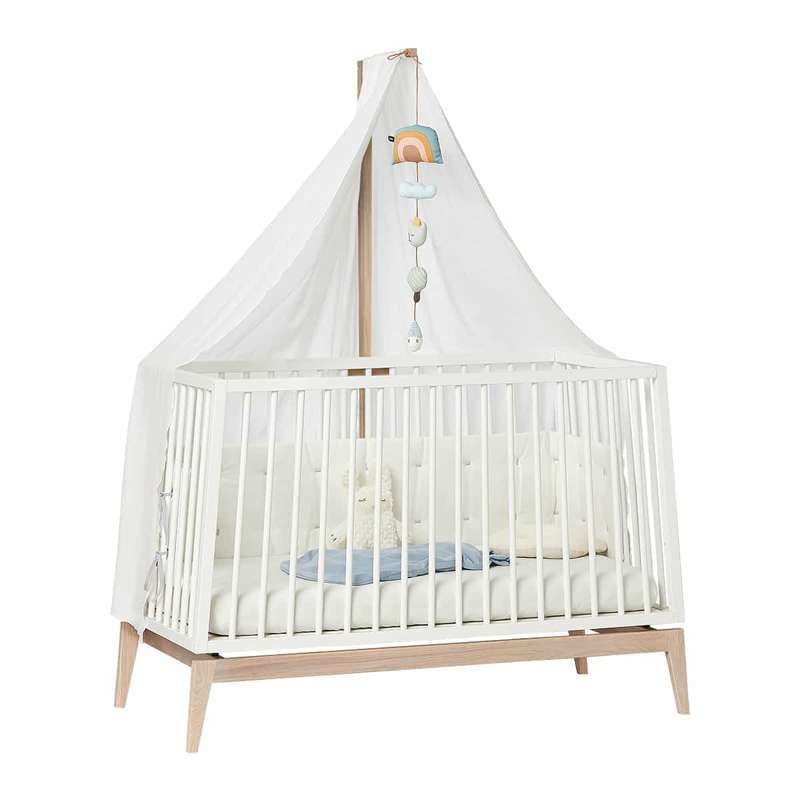 Leander Himmel für Linea und Luna Babybett - Weiß