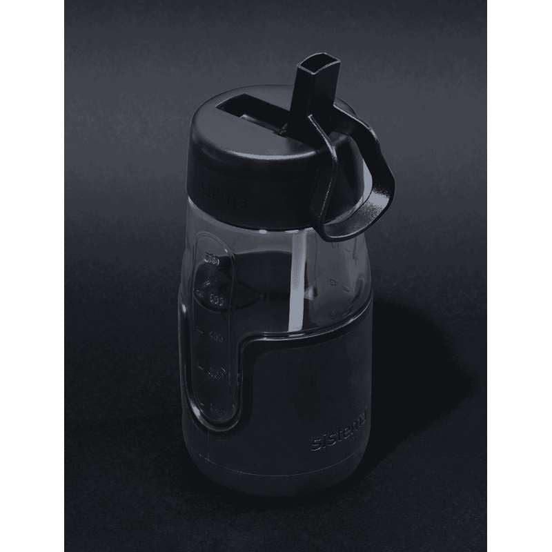 Sistema Flip Sipper Bottle Water Bottle - 700ml - Black