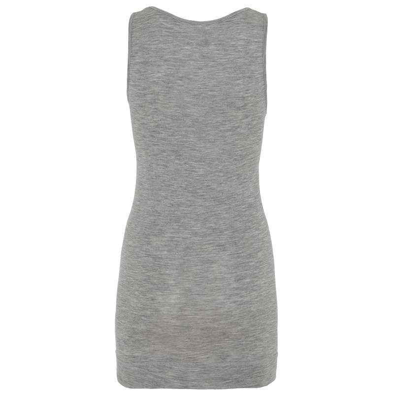 Maillot de Corps Angel Nature pour Femme - Long - Laine/Soie - Gris Mélange