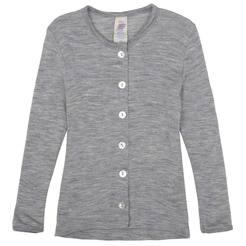 Cardigan Engel Natur para bebé - Lana/Seda - Gris Melange 