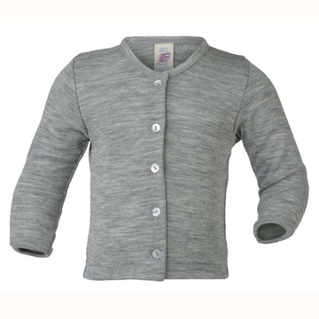 Engel Natur Cardigan til Baby - Uld/Silke - Grey Melange