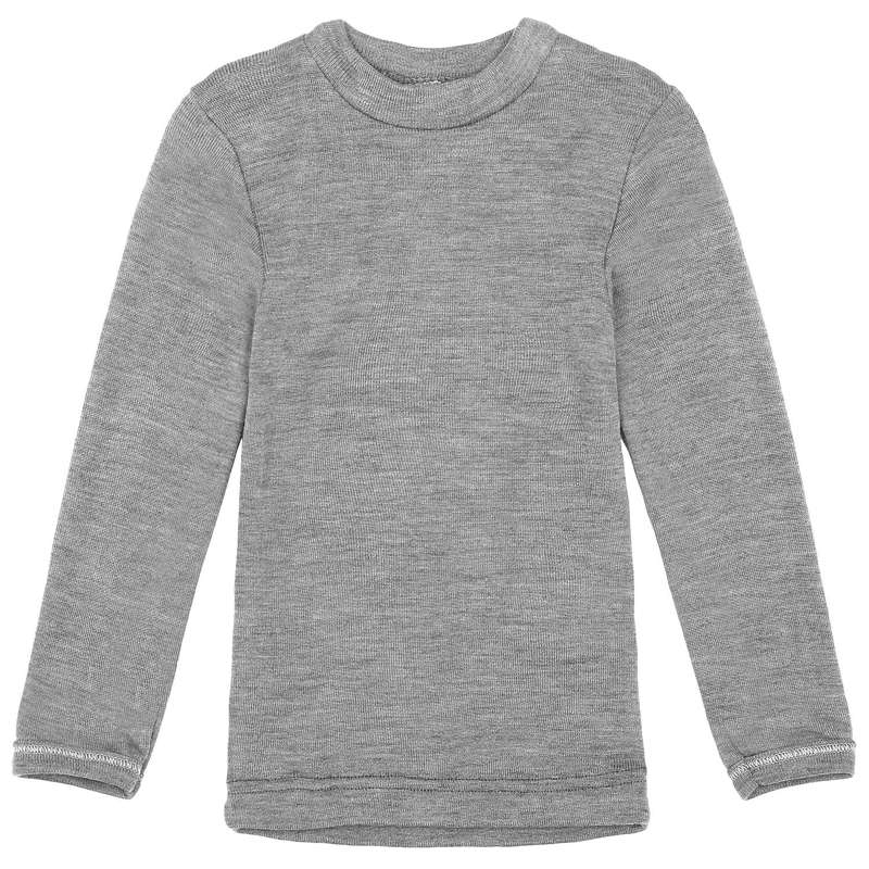 Engel Natur Bluse - Økologisk Uld/Silke - Grey Melange