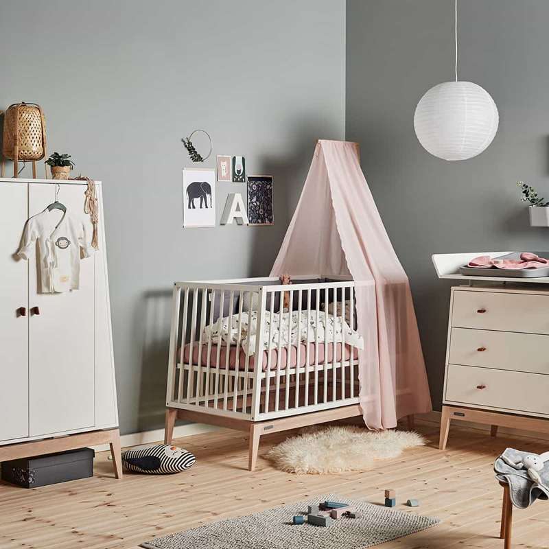 Leander Luna Baby Bed 60x120 cm - White/Oak