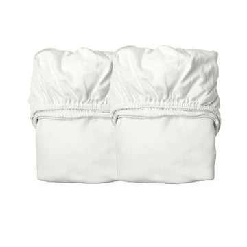 Leander Laken 60x115 cm für Babybett - Organic - 2 Stück - Schnee