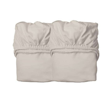 Leander Laken 60x115 cm für Babybett - Organic - 2 Stück - Cappuccino