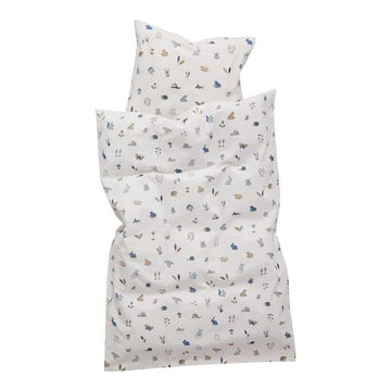 Leander Ropa de cama para bebé 70x100 cm - Forrest - Azul Polvoriento