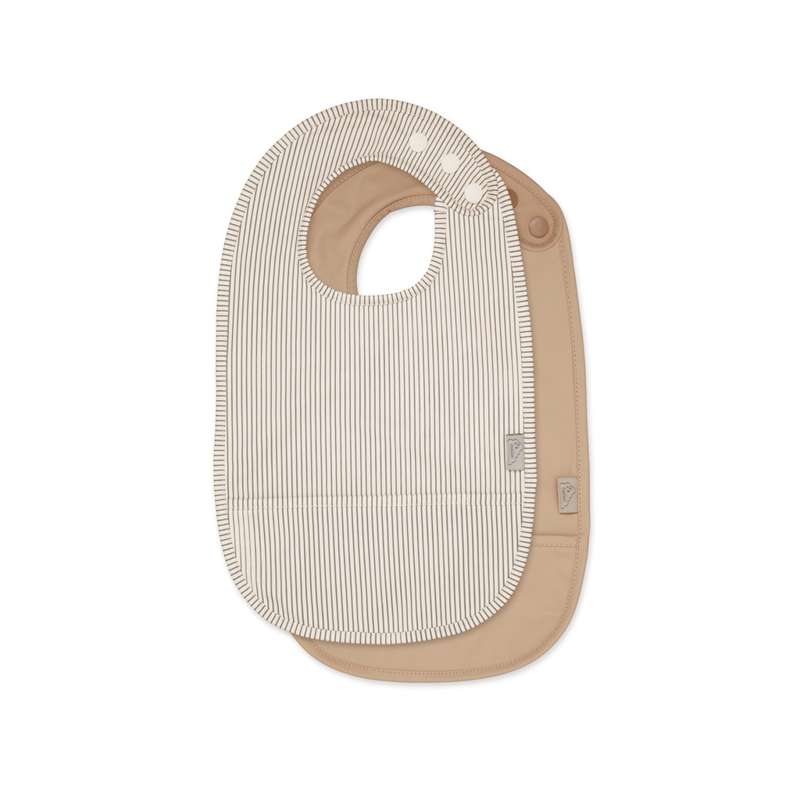 <tc>Cam Cam copenhagen</tc> Bibs with Pocket - 2-Pack - Classic Stripes Camel