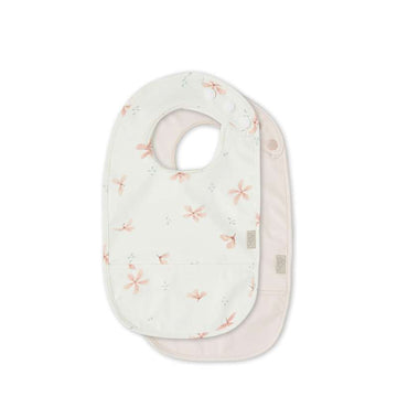 Cam Cam Copenhagen Lätzchen mit Tasche - 2er Pack - Windflower Creme/Blossom Pink