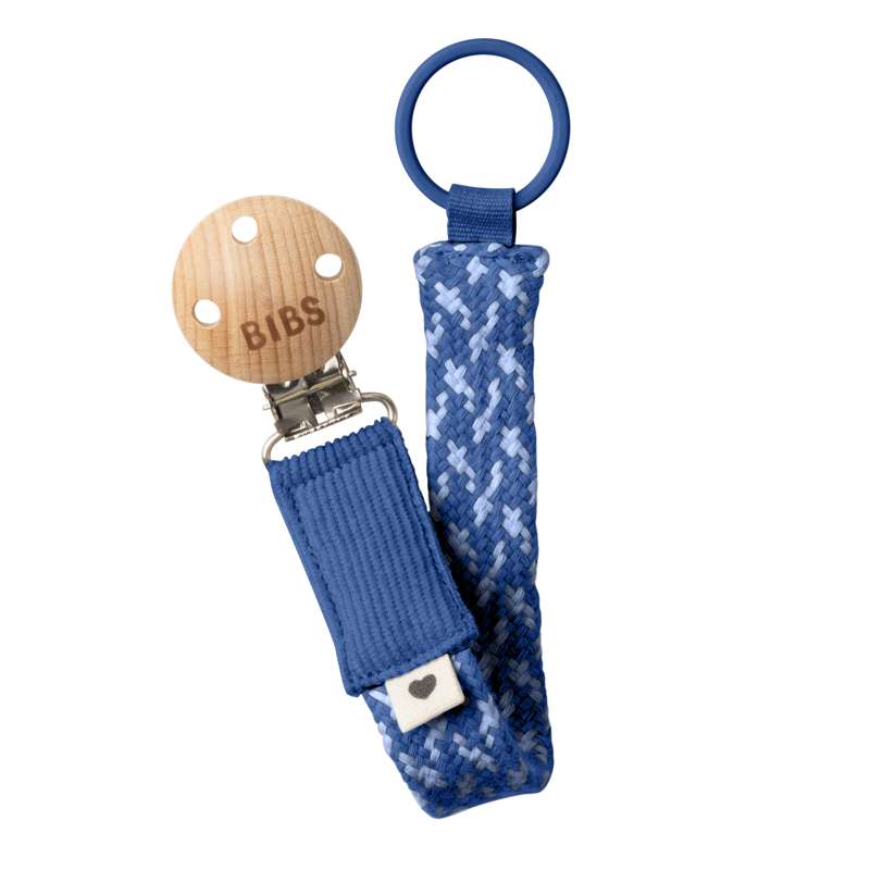 Accessoires BIBS - Attache-sucette Paci Braid - Bleuet/Bleu Poussière