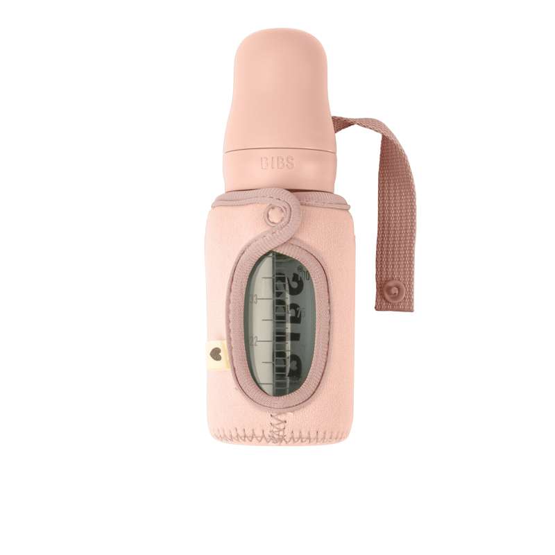 BIBS Flasche - Hülle für Babyflasche - Klein - 110 ml - Blush