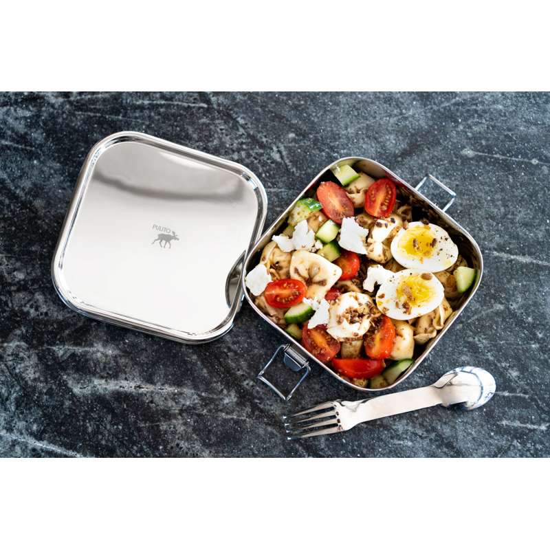 Pulito PureLunchBox Lunchbox - Stainless Steel - Airtight - Square