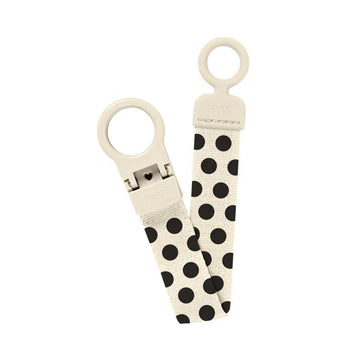 BIBS Zubehör - Schnullerkette - Loop - Polka Studio - Elfenbein/Schwarz 