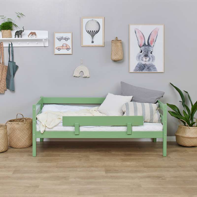 Hoppekids ECO Comfort - Bedhekje voor Juniorbed - Lichtgroen 