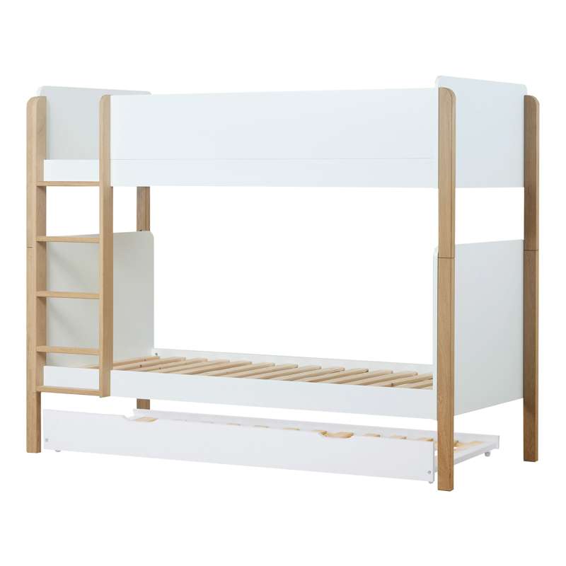 Hoppekids BLEND - 2-i-1 Køjeseng m. Udtræksseng - 90x200 cm - Egetræ