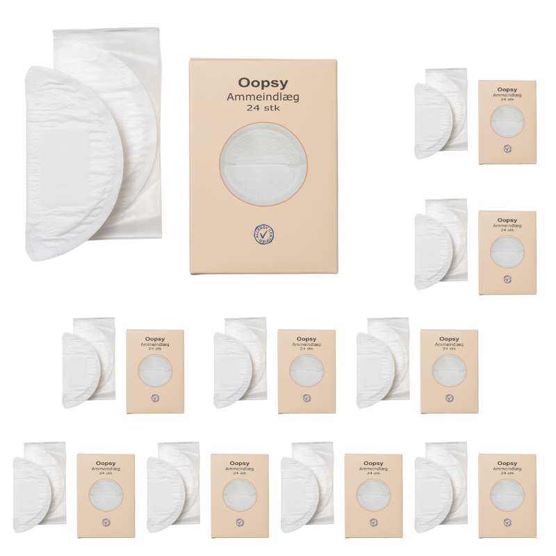 Oopsy Ultra Thin Nursing Pads - Allergy Certified - 10 packs of 24 pieces each.