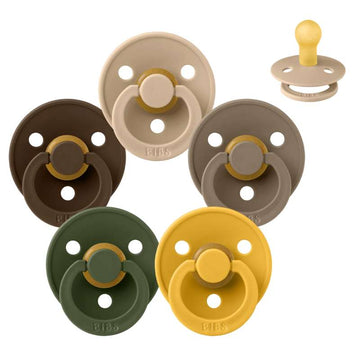 Bibs Round Colour Pacifier - Sample pack - 5 pcs. - sz. 1 - Autumn Bliss 