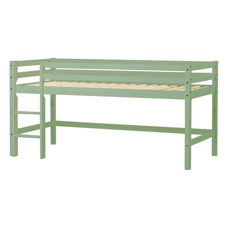 Hoppekids ECO Dream - Lit mi-hauteur - 90x200 cm. - Divisible - Vert pâle