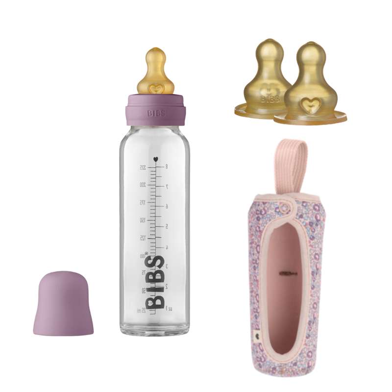 BIBS Flaske Bundle - No8 - Stor - Mauve/Eloise 