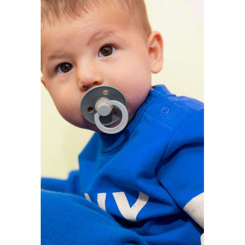 BIBS Rund Colour Sut - Str. 1 - Naturgummi - Studio - Fusion - Cloud/Iron Mix