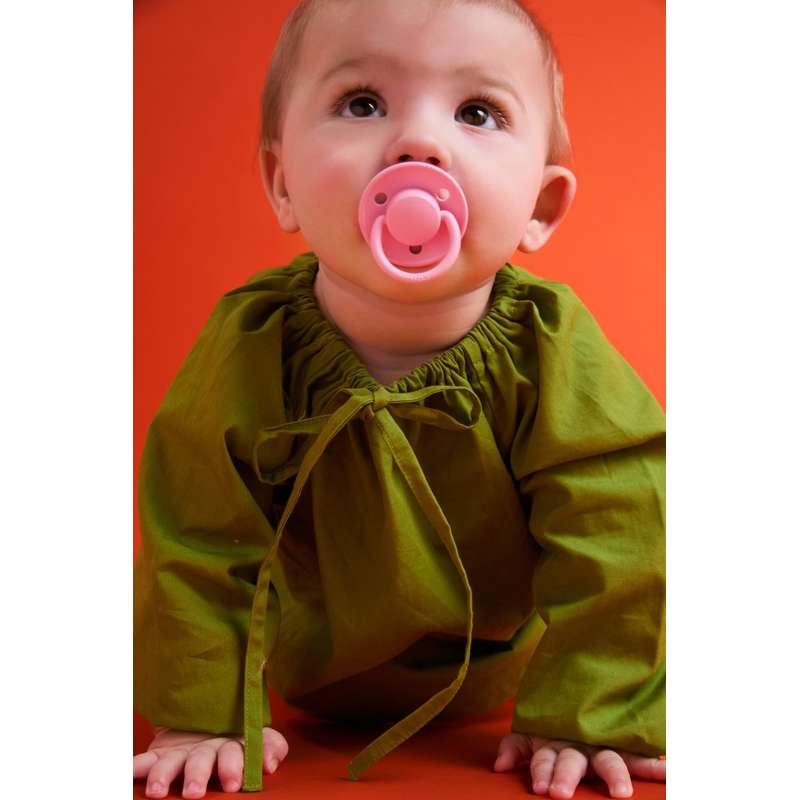 BIBS Rund De Lux Sut - 2-Pak - Onesize - Silikone - Baby Pink/Tango