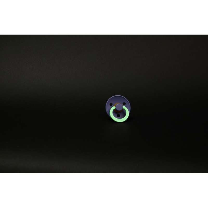 BIBS Rund Colour Sut - Str. 1 - Naturgummi - GLOW - Hush