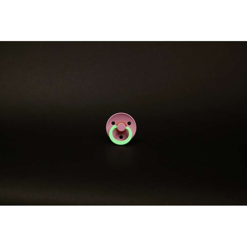 BIBS Rund Colour Sut - Str. 3 - Naturgummi - GLOW - Baby Pink