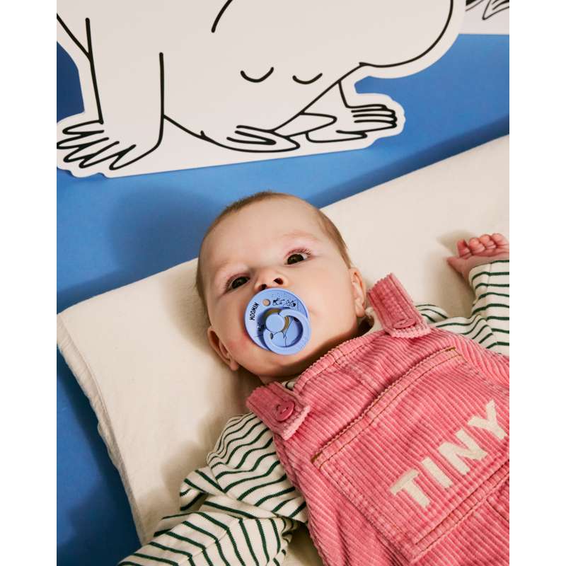 BIBS Rund Colour Sut - 2-Pak - Str. 1 - Naturgummi - Moomin - Mymble - Ivory/Sky Blue